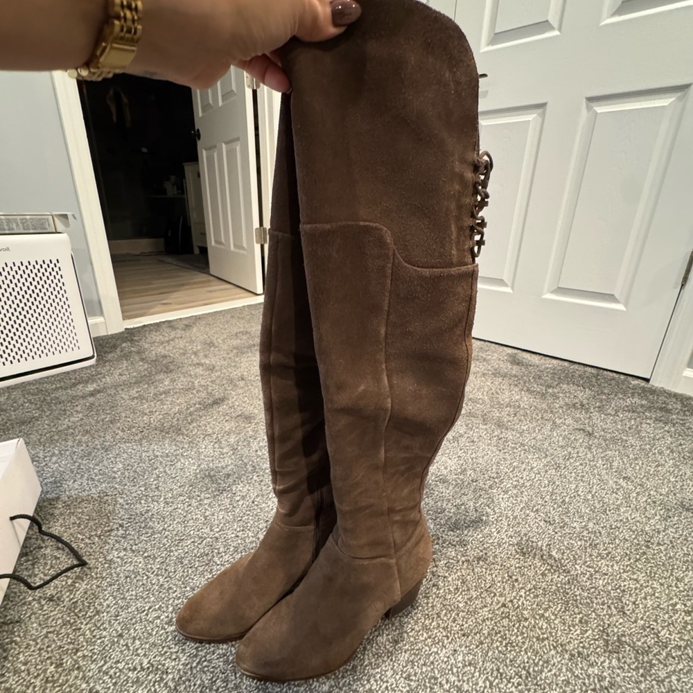 Aldo Brown Suede Over-the-Knee Boots